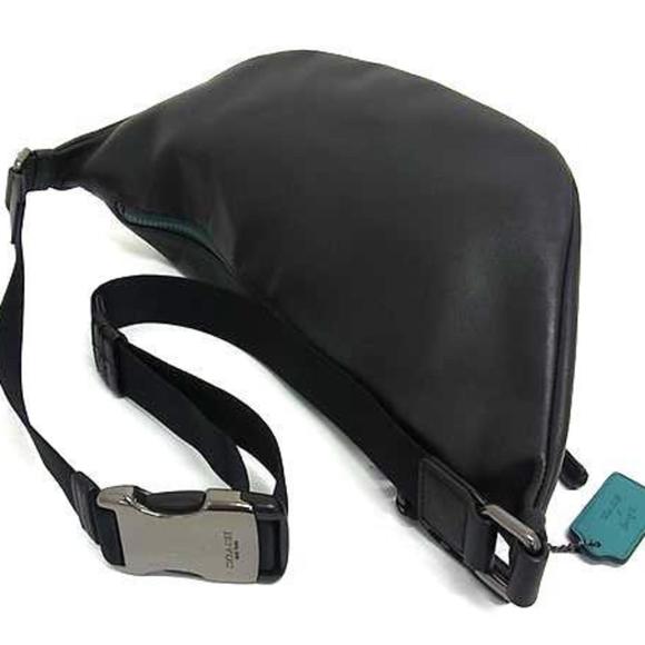 COACH GUANG YU Collaboration Signature Waist Bag 2525 in Brown and Black Leat...